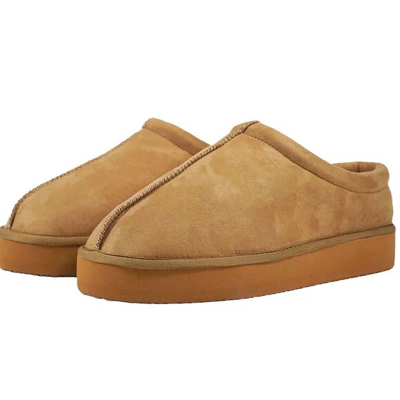 $95 Conzuri Nomad Slipper Shoes Sandals Clog Tan Suede Ugg Tasman 11.5 12 NIB - Picture 1 of 5